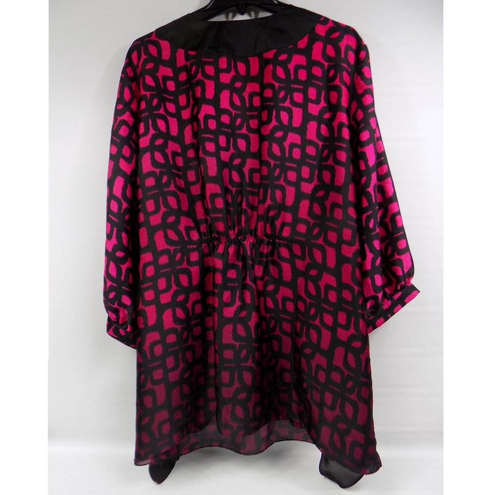 Calvin Klein Satin Feel Tie Back Kimono Style Blouse Size 2X - Picture 5 of 11